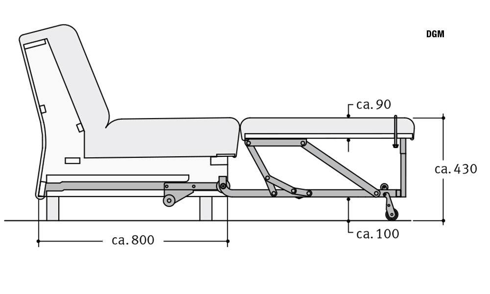 LUSCH Beschlag BC 06-53 LUSCH Funktionsbeschläge für Polstereckgruppen, bodenfrei - Beschlag BC 06-53 - Verwandlungskünstler mit minimalem Aufwand bei maximaler Wirkung