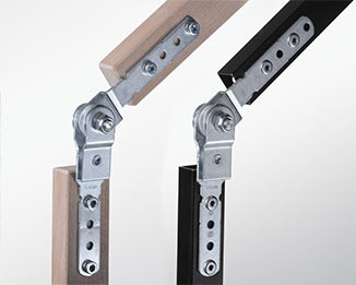 Polstergelenke für Kopfstützen Zahnrastung / stufenlose Klemmung