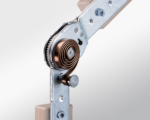 Polstergelenke für Armlehnen und Kopfstützen Zahnrastung