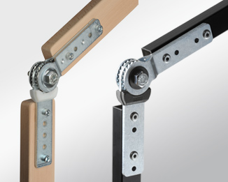 Polstergelenke für Armlehnen Zahnrastung / stufenlose Klemmung