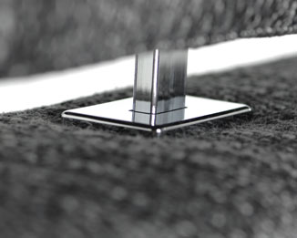 Höhenverstellungen für Kopfstützen, Abdeckung und Vierkantrohr verchromt - Funktionsbeschläge für Polstermöbel