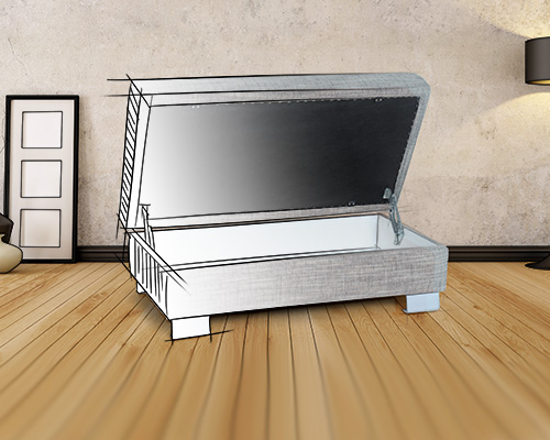 Hockerbeschlag für Betten - Funktionsbeschläge für Betten