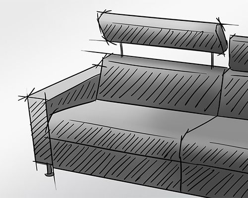 Kopfstützenverstellung manuell-stufenlos / motorisch