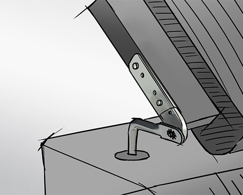 Polstergelenk CA 36 Lusch | Polstergelenk CA 36 - Polstergelenke für Kopfstützen Zahnrastung