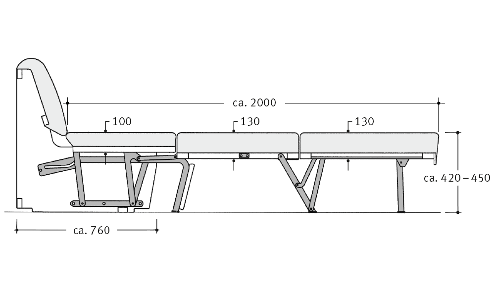 Beschlag BC 05 Beschlag BC 05 - Lusch Funktionsbeschläge für Sofabetten und Polstermöbel, bodennah