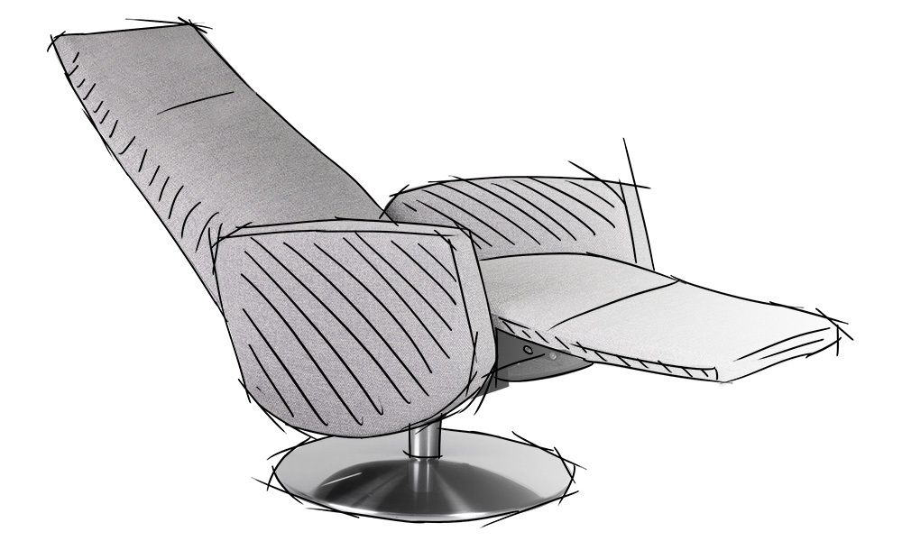 LUSCH filigrano offen LUSCH Funktionsbeschläge für Drehsessel - filigrano offen